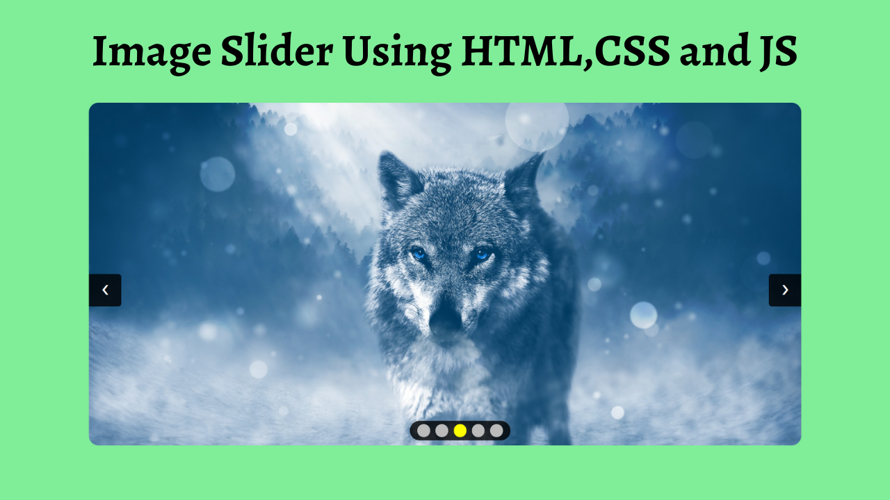 Image Slider Using HTML, CSS, and JavaScript