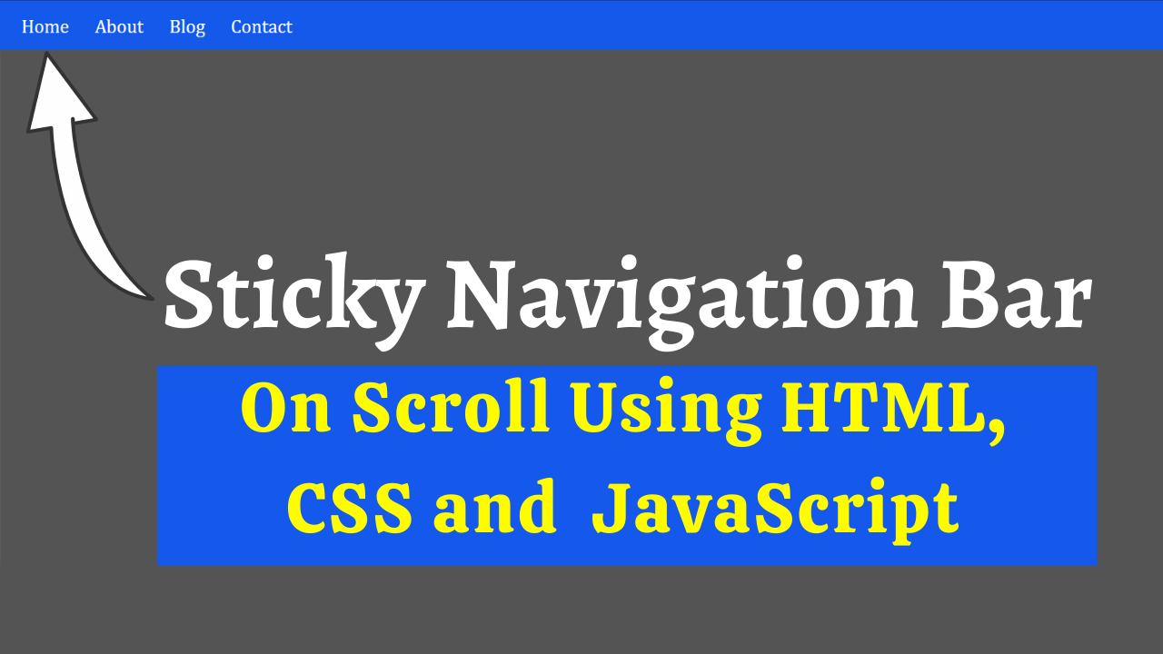 Navigation Bar Using HTML, CSS, and JavaScript