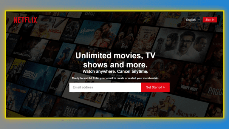 Netflix Home Page Using HTML and CSS