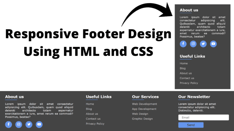 Footer Design Using HTML and CSS