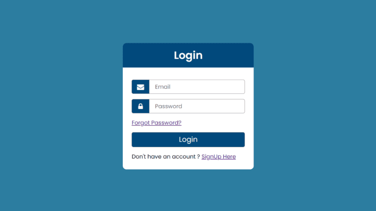 Login Form Design Using HTML and CSS