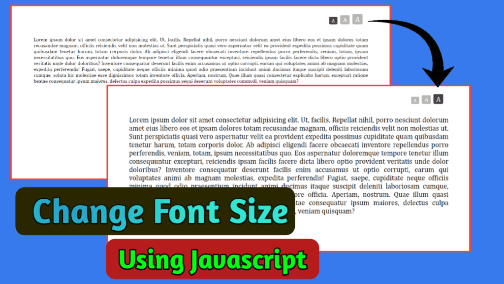 Best way to change font size with button using JavaScript » Coding Power