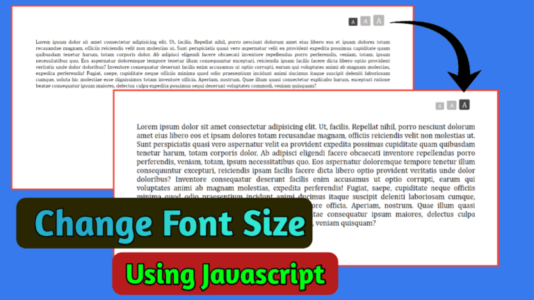 Change font size with Button using JavaScript