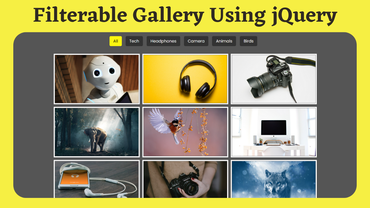 Image Gallery using HTML, CSS